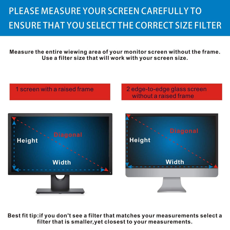 [Australia - AusPower] - Accgonon Computer Privacy Screen Filters,24-Inch Widescreen(16:9) Monitor Privacy Screen Protector,Anti-Glare Anti-Spy Anti-Blue Scratch and UV Protection,Easy Install 24-Inch Widescreen(16:9) 