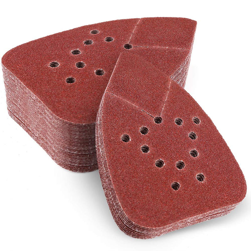 [Australia - AusPower] - 60 Grit Sanding Pads for Black and Decker Mouse Sanders, 12 Holes Hook and Loop Sandpaper - LotFancy Detail Palm Sander Sanding Sheets, Pack of 50 60 Grit 