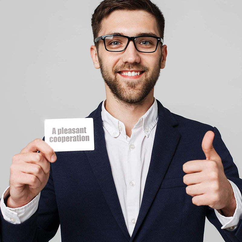 [Australia - AusPower] - 100pcs Printable Metal Business Card, Sublimation Blanks White Business Card for Promotion Gift Card Name Card Desk Number Tag Gift Metal Cards, 3.4''x2.1'' 