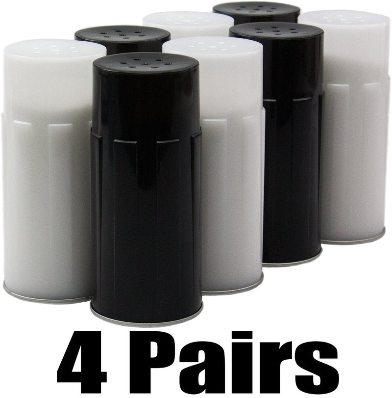 [Australia - AusPower] - Avant Grub’s Disposable Salt & Pepper Shaker Bulk Pack: 4 Sets. Color-Coded Drop-Safe Bottles. Wholesale Pricing Used by Restaurants. Great for Weddings, Parties, Events, Celebrations & Galas. 