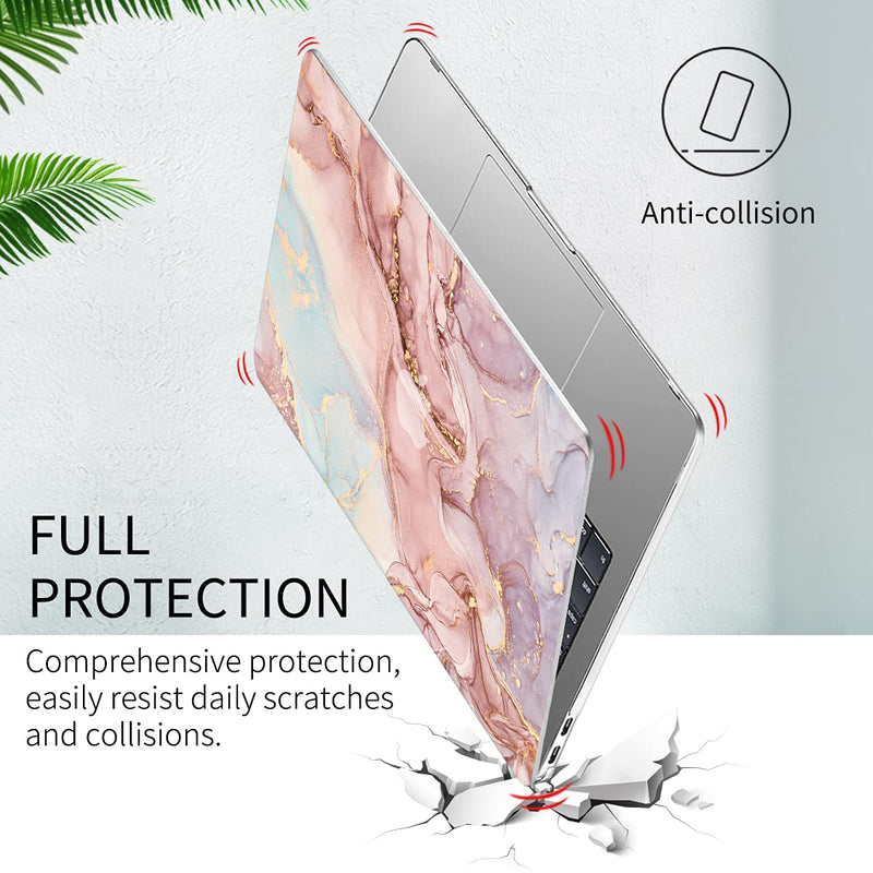 [Australia - AusPower] - Watbro Compatible with MacBook Pro 13 inch Case 2020 2019 2018 2017 2016 Release M1 A2338/A2289/A2251/A2159/A1989/A1706/A1708 Laptop Hard Shell Case & Keyboard Cover,Colorful Marble 1Pack:Pink green marble A2338 M1 A2251 A2289 Pro 13"(2020) 
