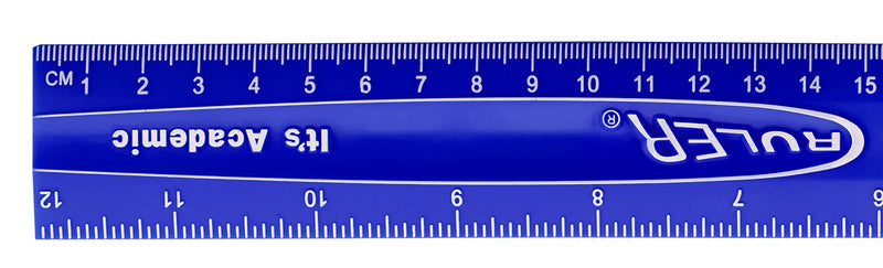 [Australia - AusPower] - It's Academic Flexi Rulers, 12-inch Flexible Non-Breakable Ruler, 12-Pack, Blue 