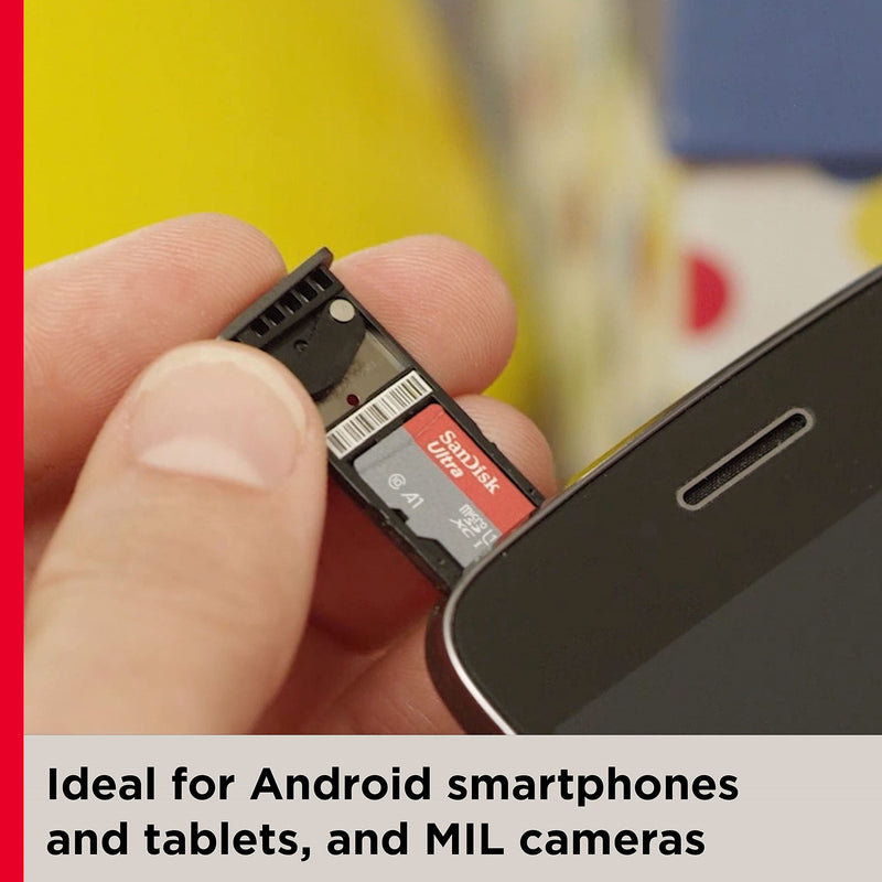 [Australia - AusPower] - SanDisk 128GB Ultra microSDXC UHS-I Memory Card with Adapter - 120MB/s, C10, U1, Full HD, A1, Micro SD Card - SDSQUA4-128G-GN6MA 