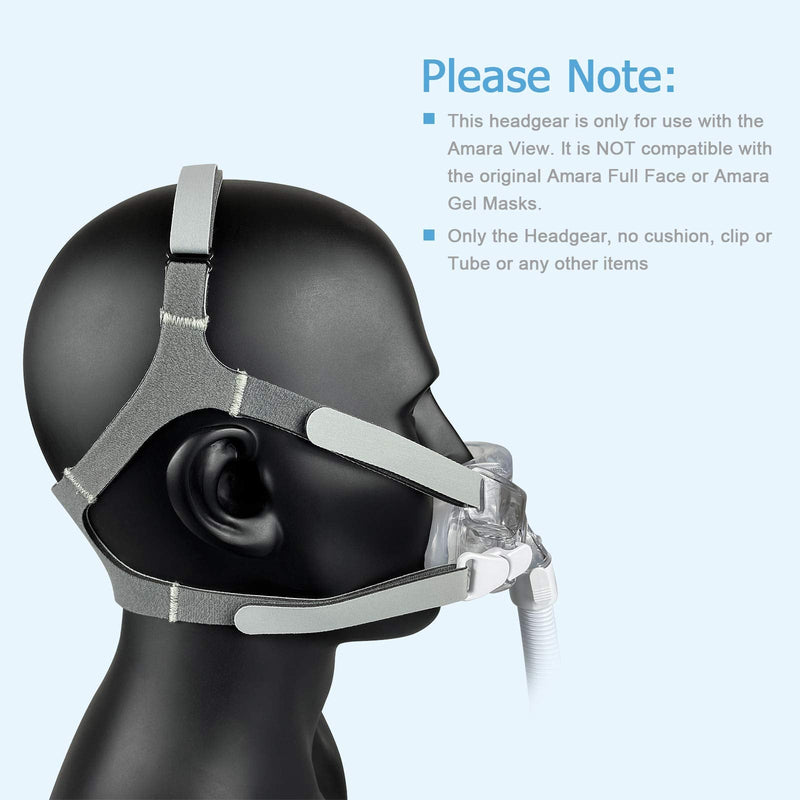 [Australia - AusPower] - Amara View CPAP Mask Headgear Replacement Strap for Respironics Amara View Mask (Strap Only - 2 Pack) 