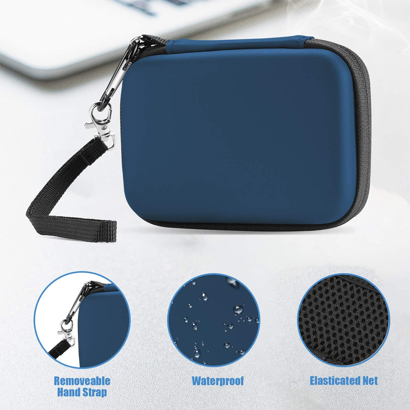 [Australia - AusPower] - ProCase Hard Carrying Case Compatible for Samsung T7 / T7 Touch Portable SSD with Silicone Cover, Shockproof Storage Travel Organizer for T7 Touch Portable 500GB 1TB 2TB USB Solid State Drives -Navy Navy 