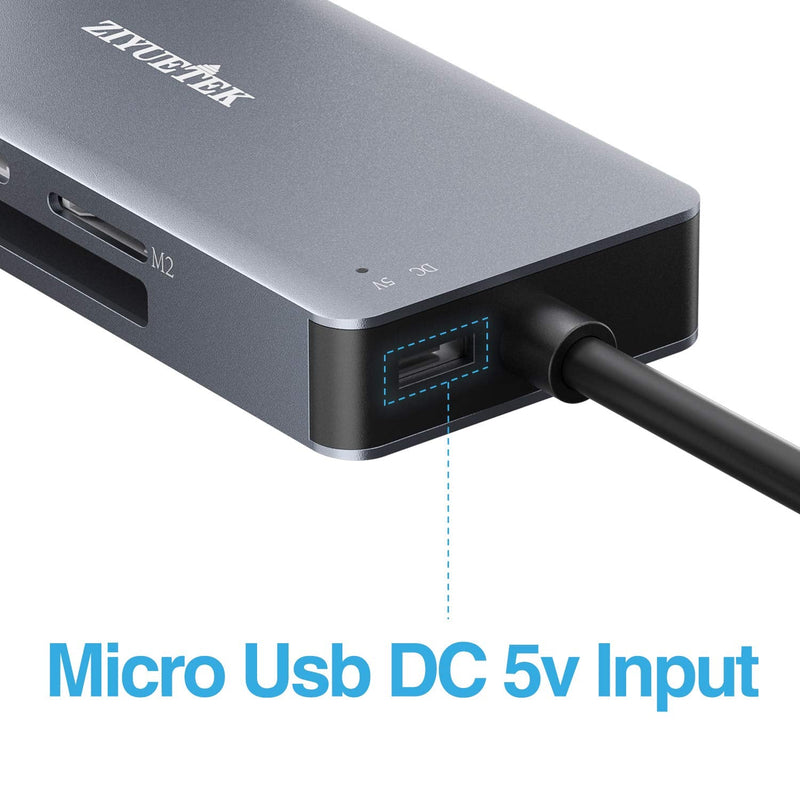 [Australia - AusPower] - CF Card Reader,USB 3.0 to Compact Flash Memory Card Reader Adapter 5Gbps Read 5 Cards Simultaneously for SDXC, SDHC, SD, Micro SDXC, Micro SD, Micro SDHC, M2, MS, CF and UHS-I Card (Grey) USB-3.0 