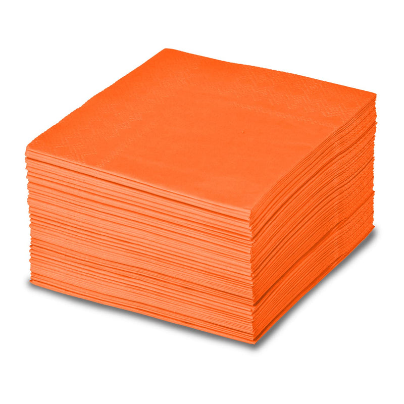 [Australia - AusPower] - Cocktail Napkins 3-ply 80PCS Orange Beverage Napkin Disposable Paper Cocktail Napkins Dinner Napkins for Birthday Graduation Party Restaurant Bar Picnic 