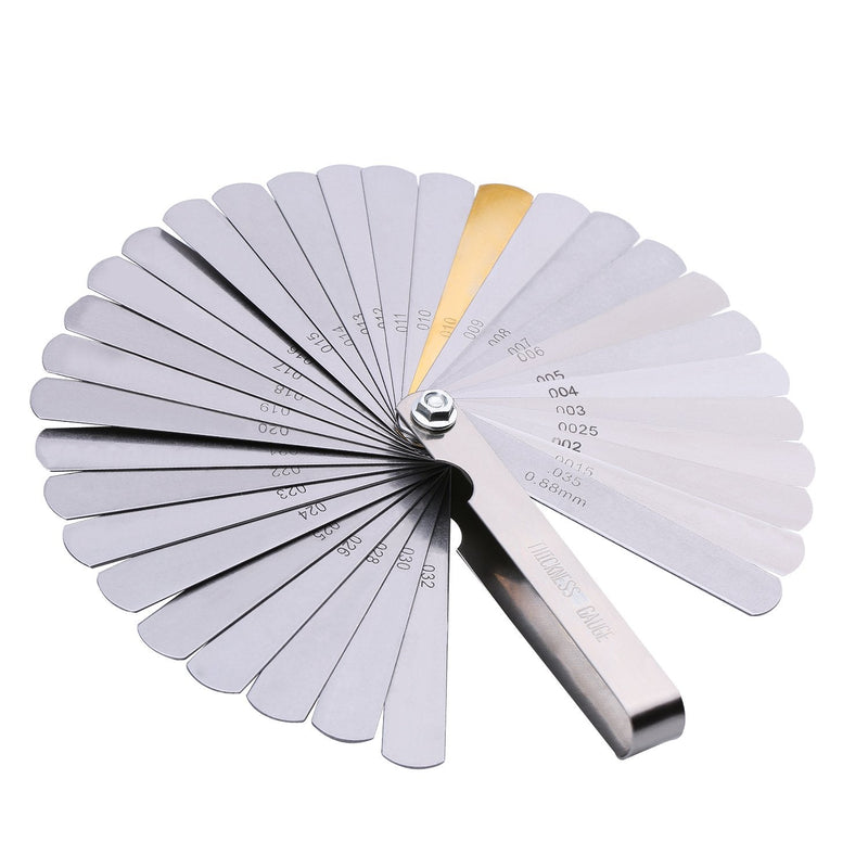 [Australia - AusPower] - 32 Blades Steel Feeler Gauge Dual Marked Metric and Imperial Measuring Tool 