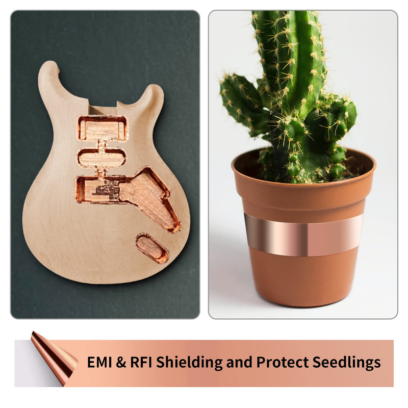 [Australia - AusPower] - Copper Tape, Copper Foil Tape Kirecoo (2inch X 33 FT) Copper Foil with Conductive Adhesive for Guitar, EMI Shielding, Crafts, Electrical Repairs and Grounding 2inch X 33 FT 