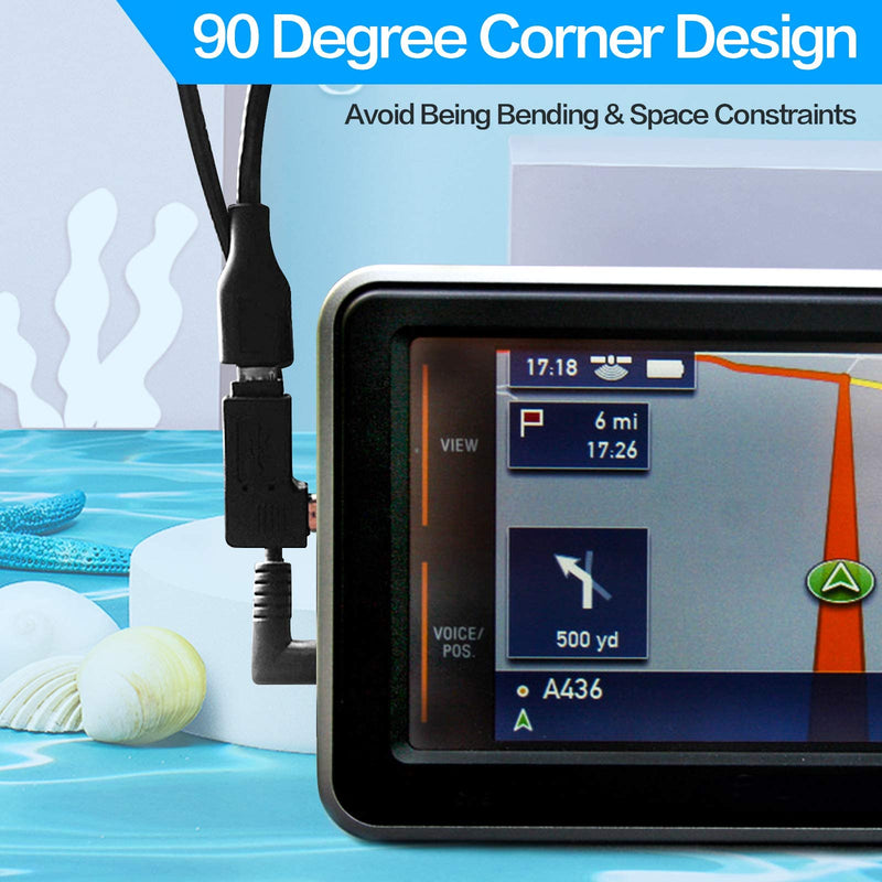[Australia - AusPower] - 1 Pair Right Left Angle Micro USB Male 90 Degree USB Male to Micro Female Plug Adapters 