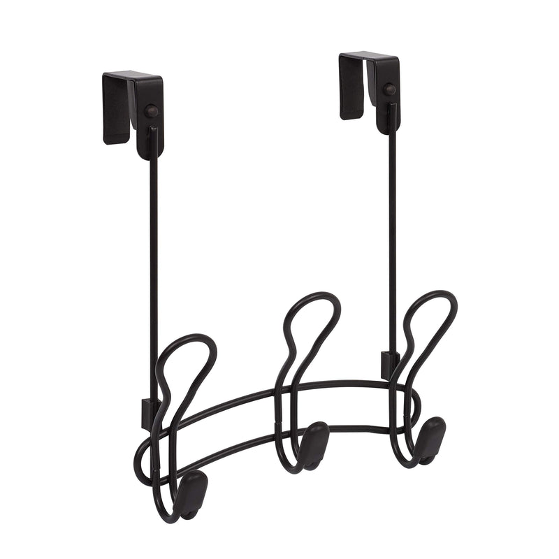 [Australia - AusPower] - Zenna Home SnugFit Hook Rack Over the Door Organizer, Oil Rubbed Bronze (E257HB) 3 Double Hooks 