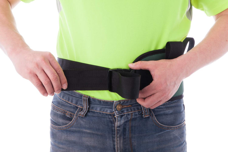 [Australia - AusPower] - COW&COW Padded Gait Belt with 4 Handles and Quick Release Buckle 5.5 inchs(Green, M/28inches-48inches) Green 48 Inch (Pack of 1) 