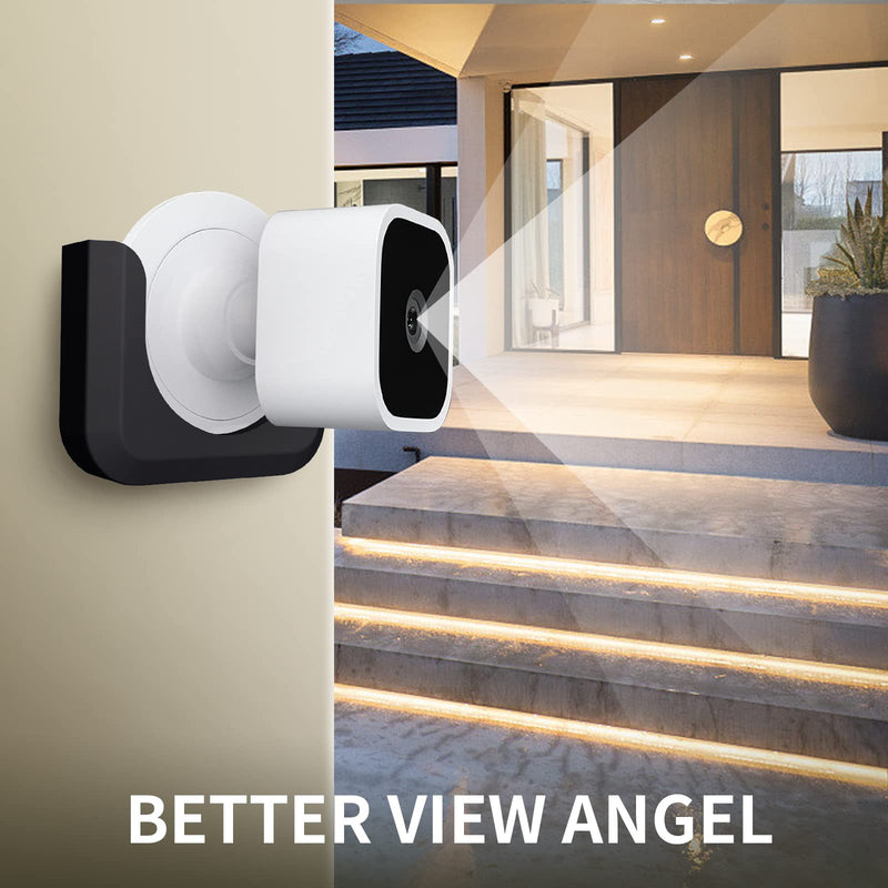 [Australia - AusPower] - Blink Mini Mount, Strong Adhesive Durable Wall Mount Bracket Stand for Blink Mini Indoor Camera, No Drill, No Screws, Decorate Damage-Free, Easy to Install (2 Pack,Black) Black 