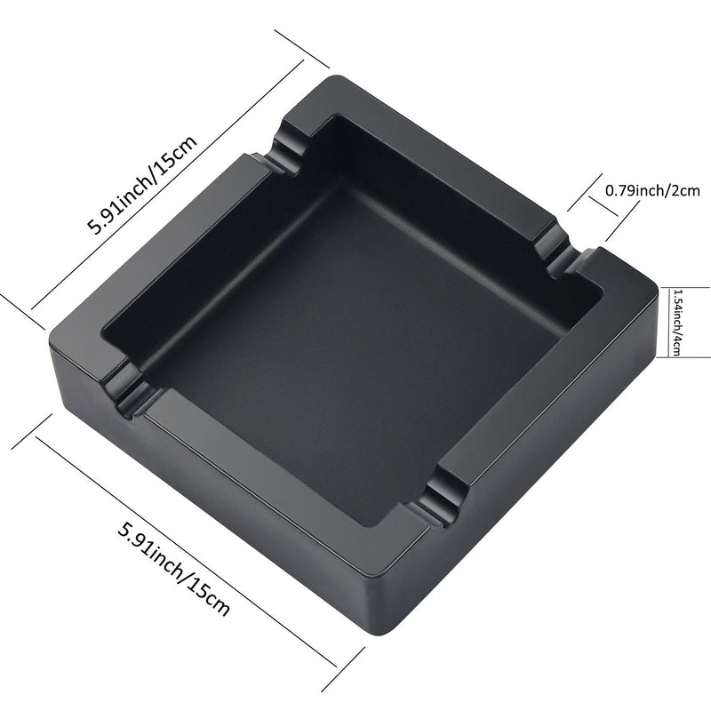 [Australia - AusPower] - OILP Cigar Ashtray Big Ashtrays for Cigarettes Outdoors Large Black 4 Dual-use Rest Unbreakable Silicone Cigar Ashtray for Patio/Outside/Indoor/Home Decor 