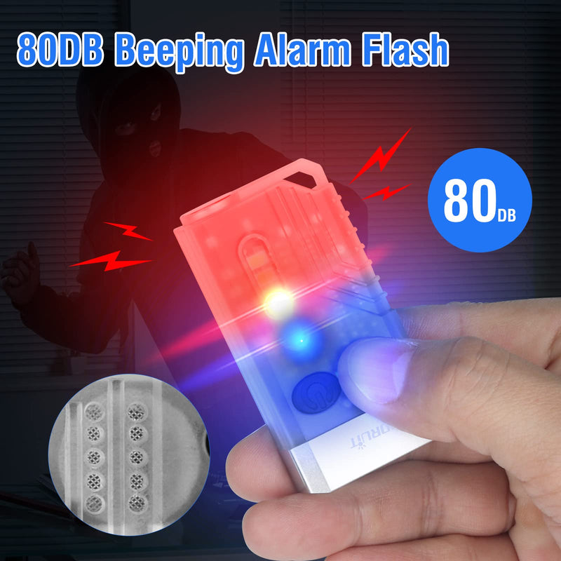 [Australia - AusPower] - BORUIT V10 Small Powerful Flashlight with 365nm UV Black Light - Super Bright 1000 LM, USB C Rechargeable LED Keychain Flash Light with COB Side Light, Magnet Buzzer- 12 Modes, IPX4 Pocket Flashlight White 