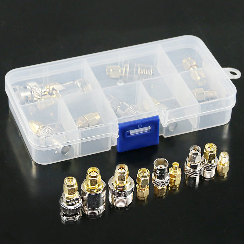 [Australia - AusPower] - Hilitchi 9 Pcs SMA to BNC RF Coaxial Coax Adapter BNC Male Female Coax Connector Kit 