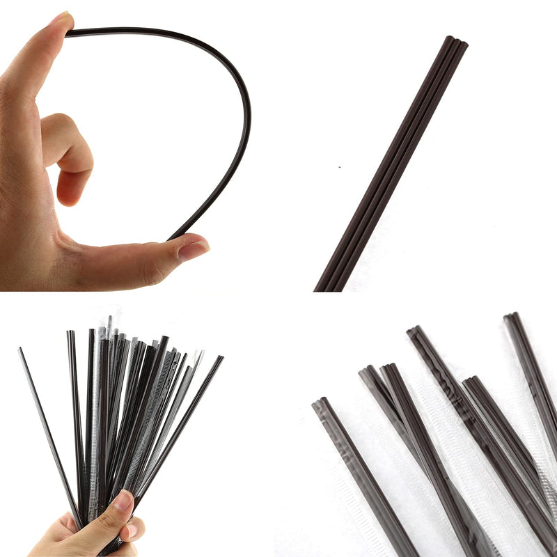 [Australia - AusPower] - TAODAN Coffee Straw 200PCS Brown Disposable Three-Hole Coffee Stirrers Drinking Plastic Straws Stirring Stick for Party Festive Wedding 17cm 