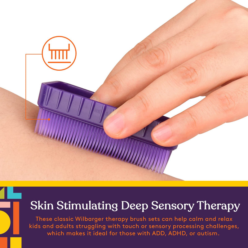 [Australia - AusPower] - Special Supplies Sensory Brush Therapressure Therapy Brush for Occupational and Sensory Brushing, 12 Pack, Stimulating and Calming Tools for Kids and Adults, Soft Flexible Bristles, Latex Free 