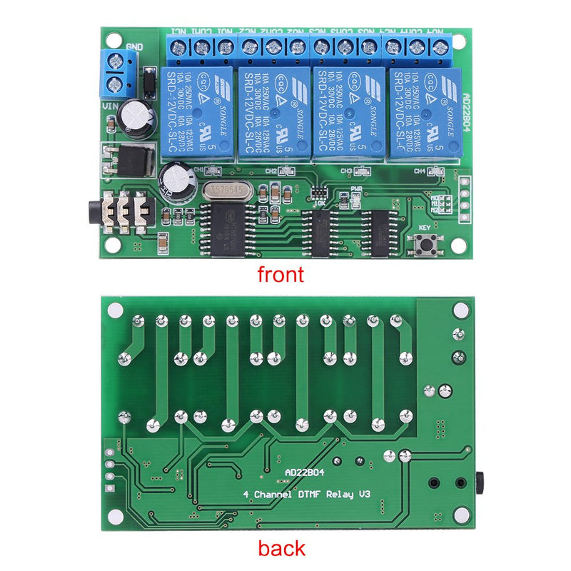 [Australia - AusPower] - AD22B04 12V 4 Channel DTMF Tone Signal Decoder Relay Phone Remote Control PLC 