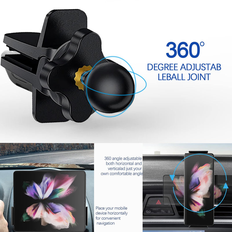 [Australia - AusPower] - [Upgraded-3nd Generation] X3 Car Phone Holder Mount Wireless, with Suction Cup/Air Vent Clip Phone Holder for Car, Compatible with Galaxy Z Fold 3/2/1/iPhone 13/13 pro/11/12/12max Series 