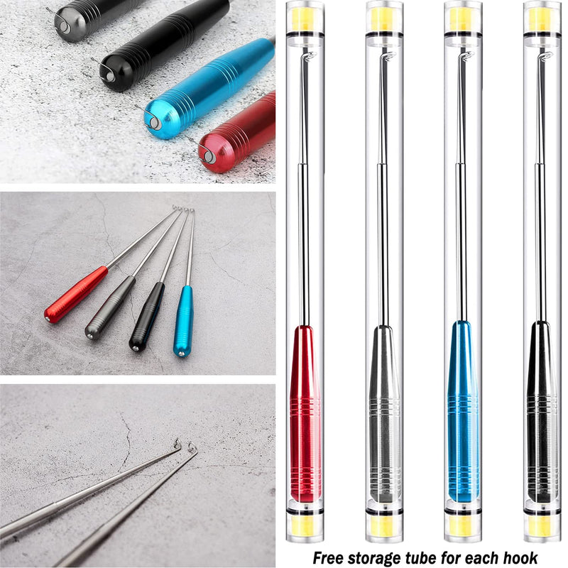 [Australia - AusPower] - 4PCS Fishing Hook Quick Removal Descending Device, Fish Hooks Remover Detacher Tool, Fishing Gear Security Equipment Kits for Adult, Fishing Hook Extractor Accessories Tools with Storage Tube 