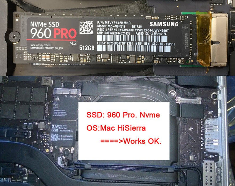 [Australia - AusPower] - Cablecc 12+16pin 2014 2015 to M.2 NGFF M-Key SSD Convert Card for A1493 A1502 A1465 A1466 