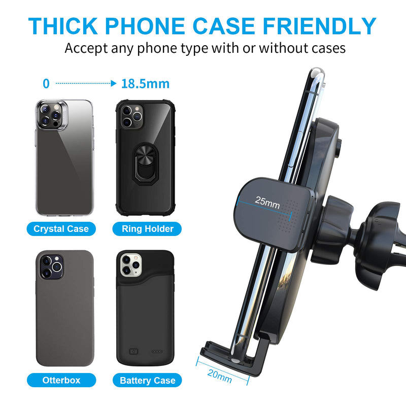 [Australia - AusPower] - Car Phone Holder Mount, 3in1 Sturdy Car Phone Mount with 8.26-Inch Gooseneck Long Arm, Anti-Shake Hands-Free Dashboard Windshield Air Vent Holder for Smartphone 