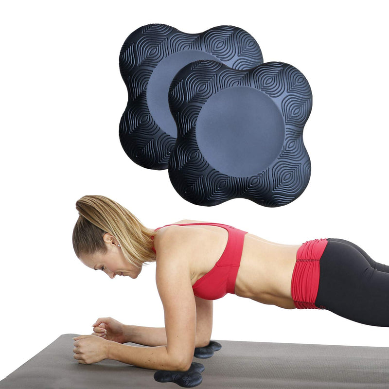 [Australia - AusPower] - Zealtop Yoga Knee Pad Cushion Extra Thick for Knees Elbows Wrist Hands Head Foam Yoga Pilates Work Out Kneeling pad Black 