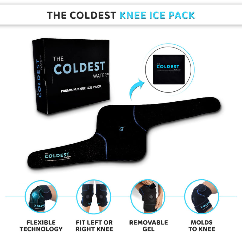 [Australia - AusPower] - The Coldest Knee Ice Pack Wrap, Hot and Cold Therapy - Reusable Compression Best for Meniscus Tear, Injury Recovery, Bursitis Pain Recovery, Sprains, Swelling and Rheumatoid Arthritis (Knee Ice Pack) 1 
