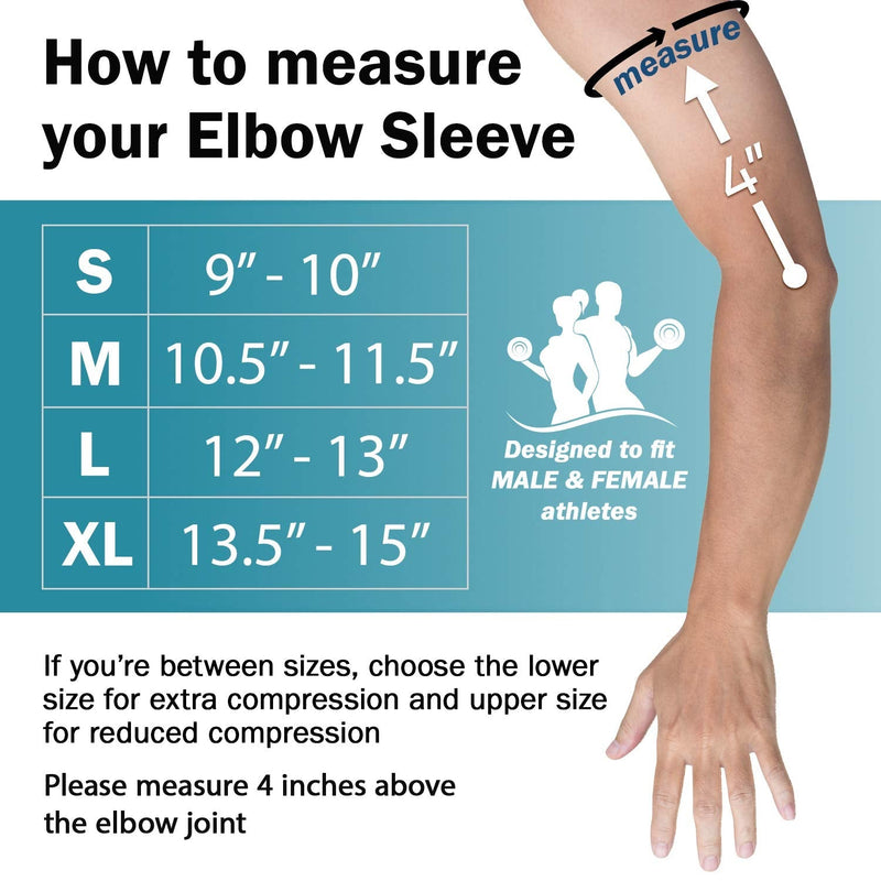 [Australia - AusPower] - PowerLix Elbow Brace Compression Support (Pair) - Elbow Sleeve for Tendonitis, Tennis Elbow Brace and Golfers Elbow Treatment, Arthritis, Workouts, Weightlifting – Reduce Elbow Pain Black Large 