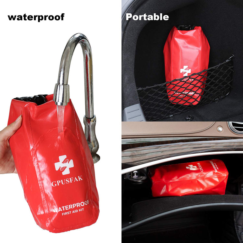 [Australia - AusPower] - GPUSFAK 103 Pieces Emergency Safety First Aid Kit 2-in-1 Waterproof First Aid Kit for Kayak Boating Backpacking, Snow and Water Sports 