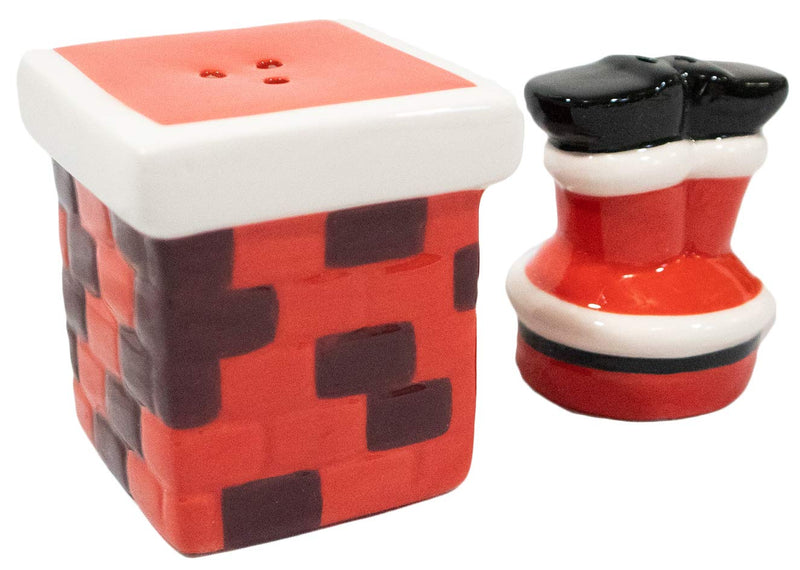 [Australia - AusPower] - Christmas Special Edition! Ceramic Salt & Pepper Shaker Set (Chimney & Santa Legs) Chimney & Santa 