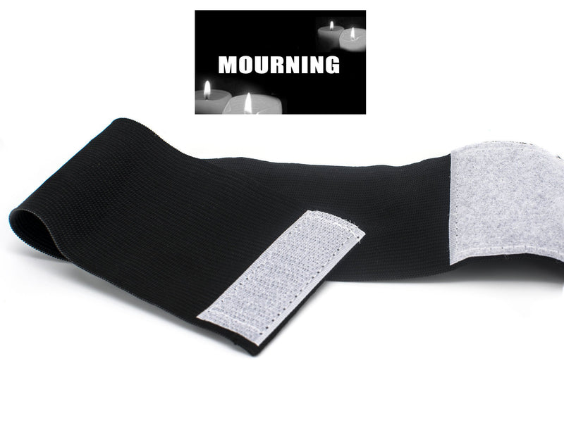 [Australia - AusPower] - Wrzbest Black Mourning Band Soccer Football Mourning Armband,Elastic Adjustable Funeral Armband 