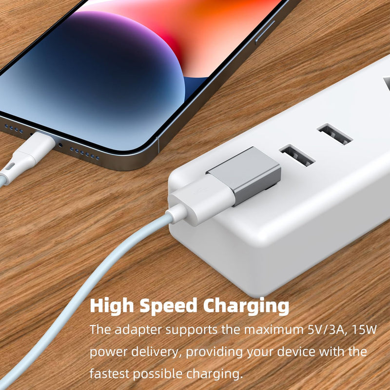 [Australia - AusPower] - AreMe 90 Degree USB 3.0 Adapter 4 Pack, Up and Down Angle, Left and Right Angle USB A Male to Female Converter Extender for PC, Laptop, USB A Charger, Power Bank and More (Grey) Grey 
