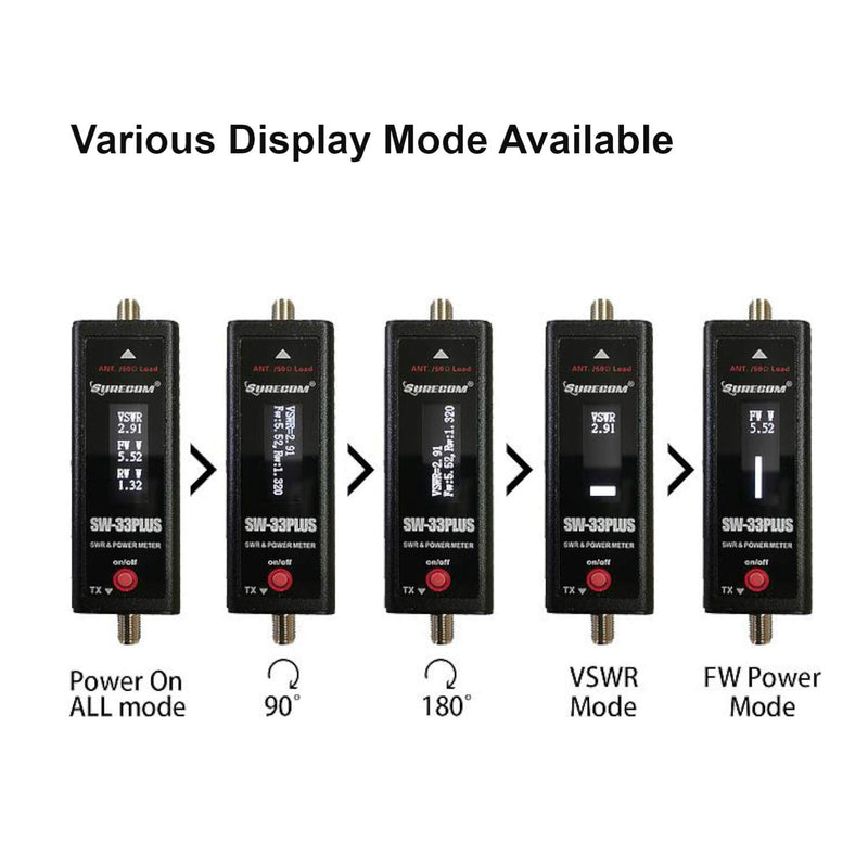 [Australia - AusPower] - Mcbazel Surecom SW-33 Plus 100W 125-525 MHz Mini Digital VHF UHF Two-Way Radio Handheld Power & SWR Meter 