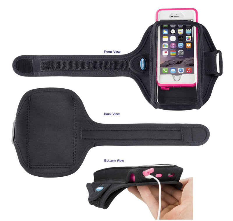 [Australia - AusPower] - Tune Belt AB89 Cell Phone Armband Holder for iPhone 11 Pro, SE 2020, X/XS, Galaxy S9 S10e - Extra-Roomy Pocket Fits OtterBox / Large Case - Water Resistant Pouch for Running and Working Out 