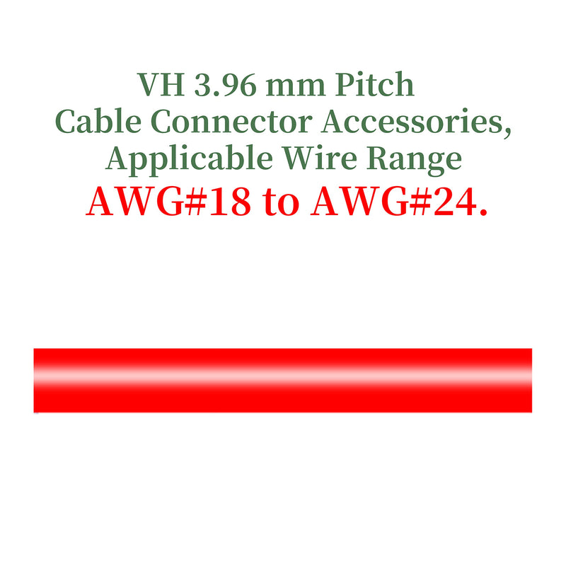 [Australia - AusPower] - Pzsmocn 200 Pieces JST VH 3.96 mm Pitch 2 Pin Housing and Male/Female Pin Head Connector Adapter Plug. 50 Sets 3.96 mm VH 2 Pin Adapter Connector Housing Socket Terminal, Female Pin Crimp Pins Kit. 2-Pin JST-VH 