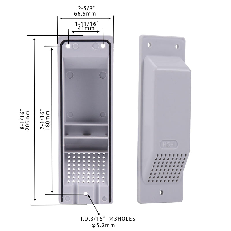 [Australia - AusPower] - Goasion 4 Pack Shipping Container Air Vent Cross Flow Ventilation for Cargo Shipping Containers Reduce Heat and Humidit Container Accessories Shipping Container Vent (Light Grey) Light Gray 