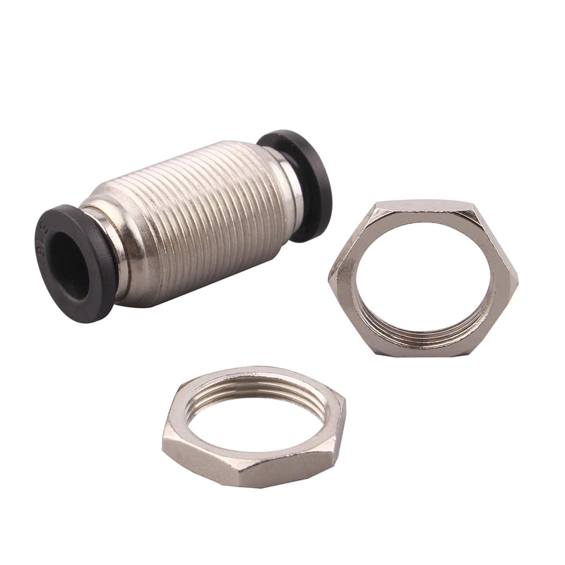 [Australia - AusPower] - DERPIPE Bulkhead Union Push to Connect Tube Fitting 5/16 Inch Tube OD Double Threaded (5 Packs) 5/16" (pack of 5) 