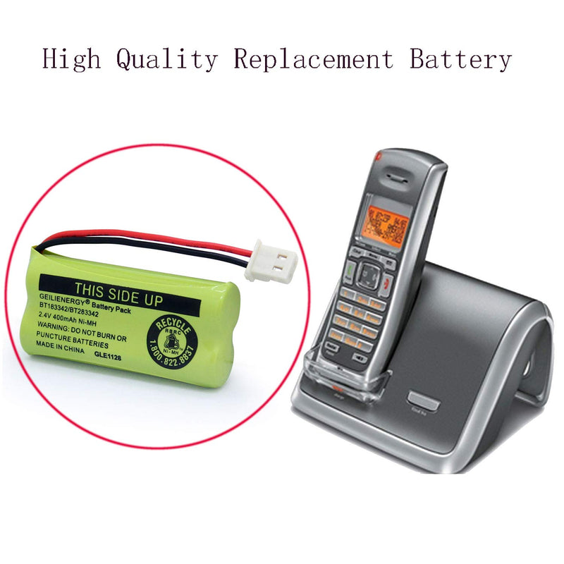 [Australia - AusPower] - Geilienergy BT183342 BT283342 BT166342 BT266342 BT162342 BT262342 Battery Compatible with CS6114 CS6419 CS6719 EL52300 CL80112 CS6719-2 Cordless Handsets (Pack of 2) 
