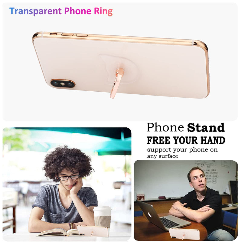 [Australia - AusPower] - Transparent Cat Cell Phone Ring Holder Kickstand,360 Rotation Clear Cat Cell Phone Finger Ring Grip Stand for Phones,Pad 