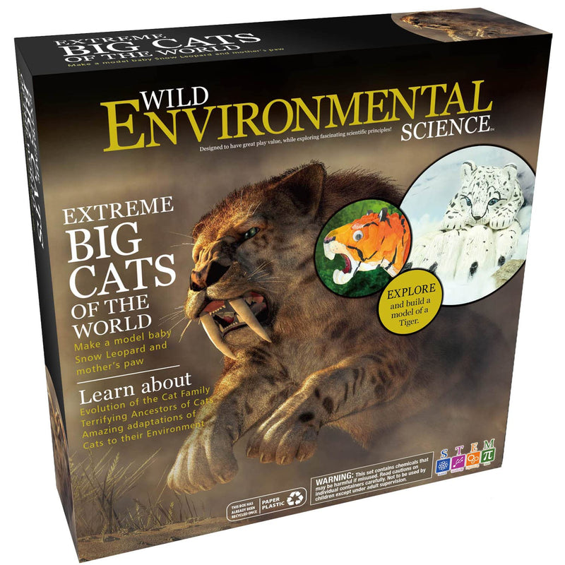 [Australia - AusPower] - WILD ENVIRONMENTAL SCIENCE Extreme Big Cats of the World - For Ages 6+ - Create and Customize Models and Dioramas of Tigers, Snow Leopards and more - Study the Most Extreme Animals 