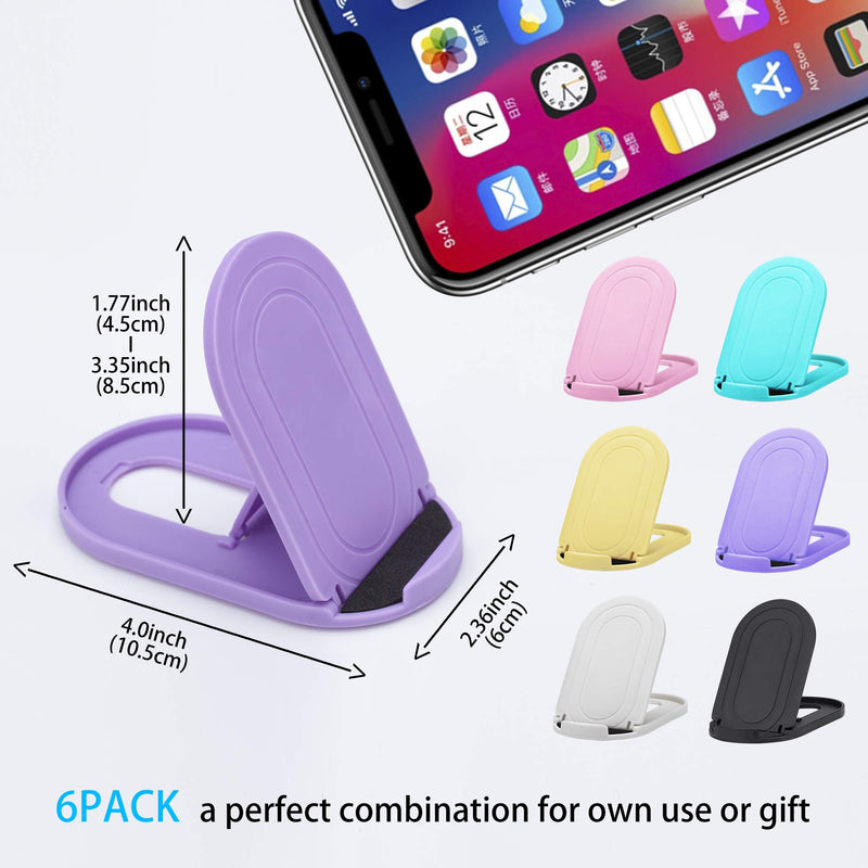 [Australia - AusPower] - Cell Phone Stand, 12pack Portable Foldable Desktop Cell Phone Holder Adjustable Universal Multi-Angle Cradle for Desk Tablet iPad Mini iPhone X/8/7 Plus/7/6s/6 Samsung Galaxy, Black, White, Blue 