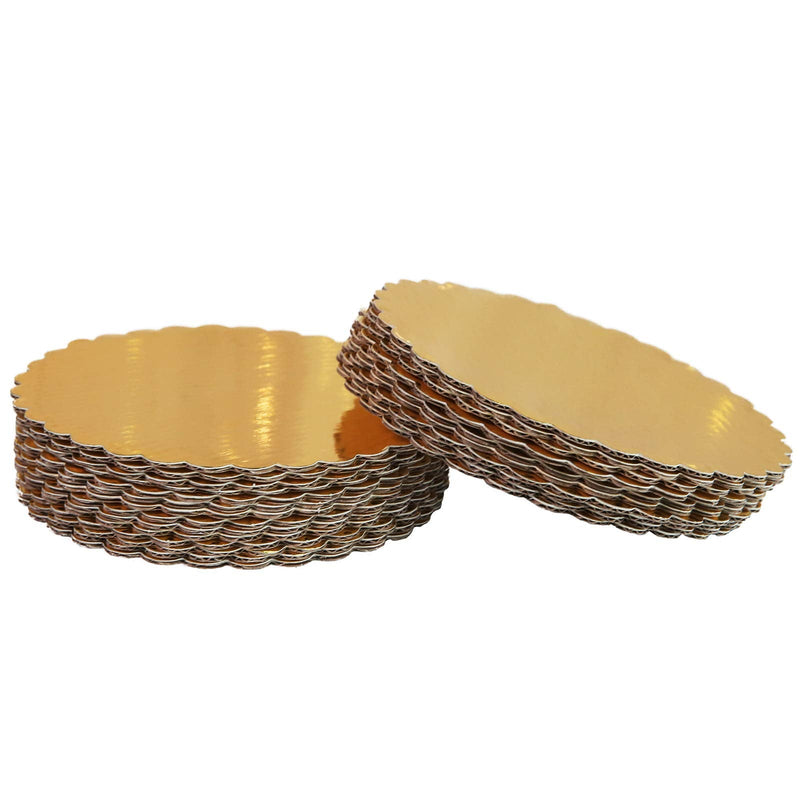 [Australia - AusPower] - [30pcs]6" Gold Cakeboard Round,Disposable Cake Circle Base Boards Cake Plate Round Coated Circle Cakeboard Base 6inch,Pack of 30 (Gold, 30) 