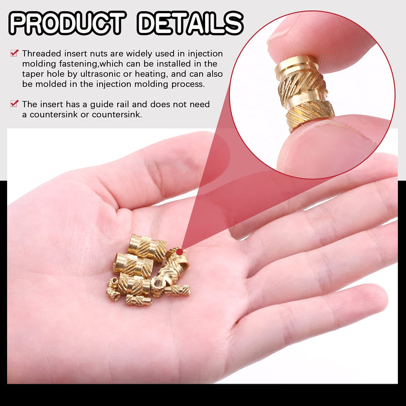 [Australia - AusPower] - Hilitchi 300Pcs Brass Knurled Nuts Threaded Heat Embedment Nut for Printing 3D Printer and More Projects (Assortment Kit) Assortment Kit-300PCS 