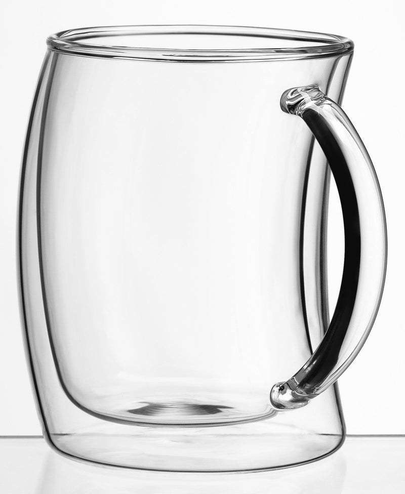 [Australia - AusPower] - JoyJolt Caleo Collection Double Wall Insulated Glass Coffee Cups (Set Of 2) -13-Ounces 