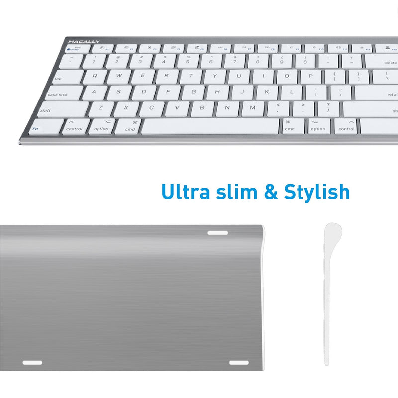 [Australia - AusPower] - Macally Ultra-Slim USB Wired Computer Keyboard - Works Great as Both a Windows or Wired Mac Keyboard - Compatible Full Size Apple Keyboard with Numeric Keypad for Mac Mini, iMac, MacBook - Space Gray Space Grey 