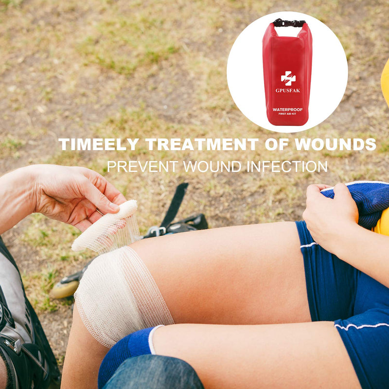 [Australia - AusPower] - GPUSFAK 103 Pieces Emergency Safety First Aid Kit 2-in-1 Waterproof First Aid Kit for Kayak Boating Backpacking, Snow and Water Sports 