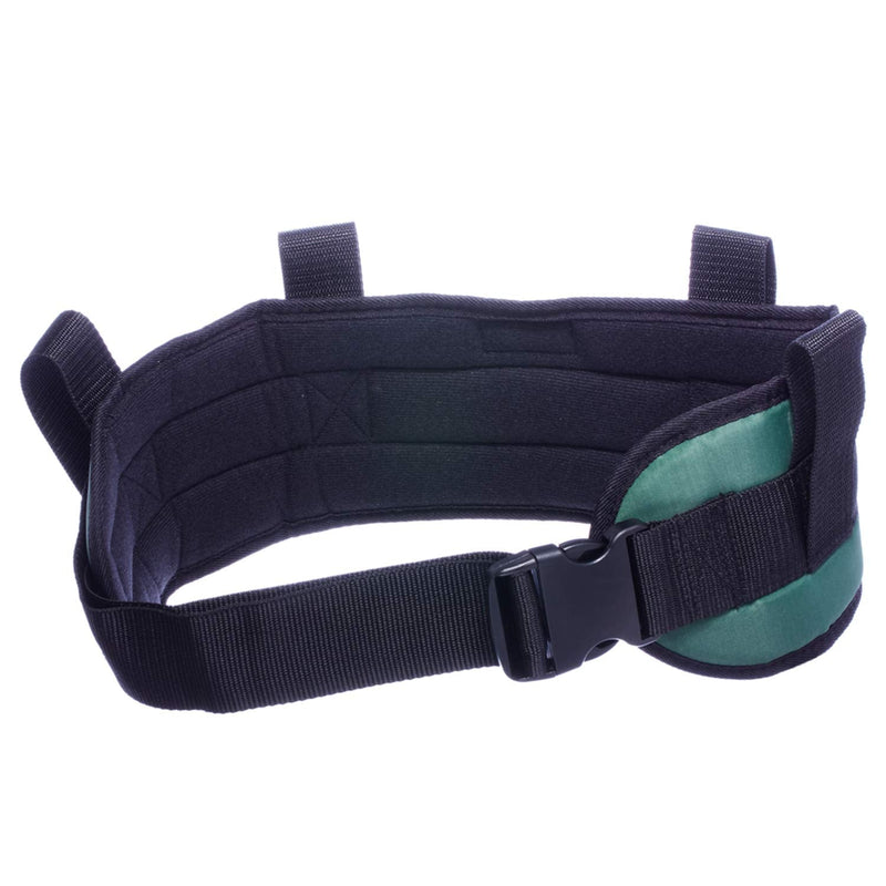 [Australia - AusPower] - COW&COW Padded Gait Belt with 4 Handles and Quick Release Buckle 5.5 inchs(Green, M/28inches-48inches) Green 48 Inch (Pack of 1) 