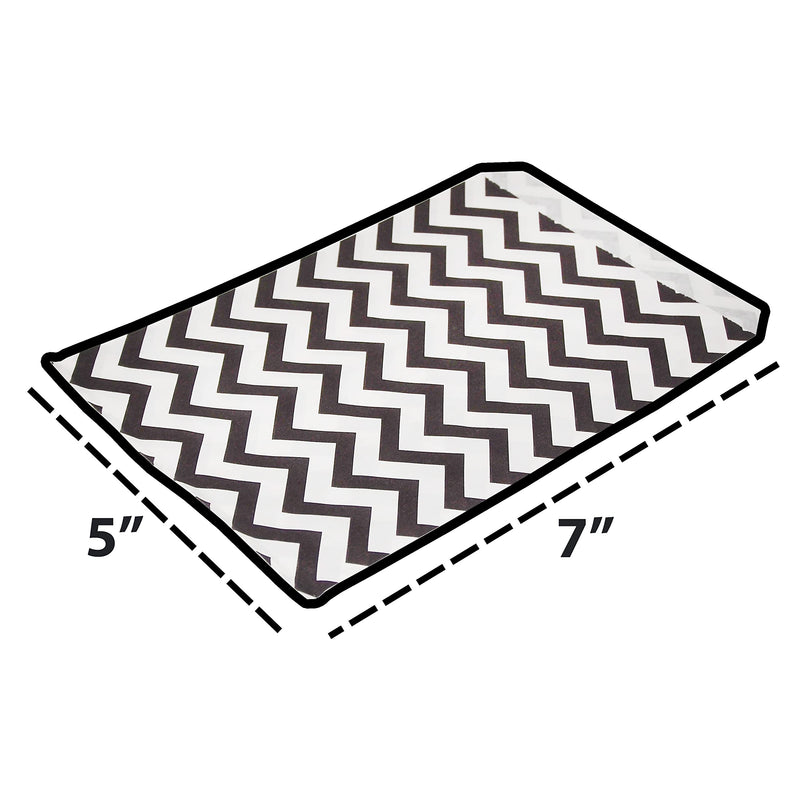 [Australia - AusPower] - CuteBox Company 5" x 7" Chevron Pattern Flat Paper Gift Bags 100pcs for Retail, Packaging, Party Favors, Merchandise, Crafts, Handmade Goods, Arts and Crafts, Outdoor Events, Holidays, Weddings 5" x 7" Black 